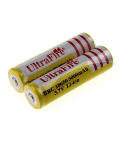 Gelbe Ultrafire Brc 18650 5000Mah 3.7V Ungeschützter Li-Ion-Akku (2 Stücke)
