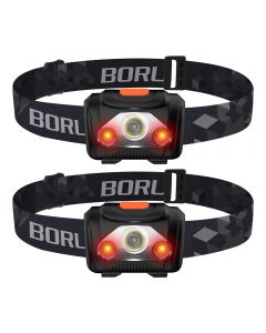 Boruit H09 Stirnlampe Eingebaute 3 AAA Batterie LED Scheinwerfer Funktionierendes Tragbares Licht 7000K Induktion Stirnlampe IPX4 Taschenlampe