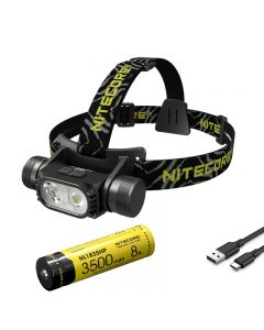 NiteCore HC68 LED-Stirnlampe USB-wiederaufladbarer Scheinwerfer 2000 Lumen Einstellbarer Scheinwerfer Flutlicht Dual Beam, 18650 Li-Ionen-Akku