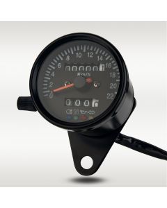 Racer Retro Custom Motorrad LED-Anzeige mechanischer Tachometer Kilometerzähler 220 km/h